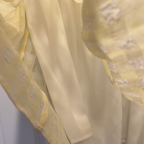 Sandro Paris yellow gingham dress with white collar - Picture 3 of 5